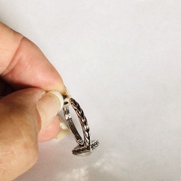 Brand New w/Tag John Hardy Sterling Silver Classic Chain Hammered Ring Size 7 - Picture 9 of 11